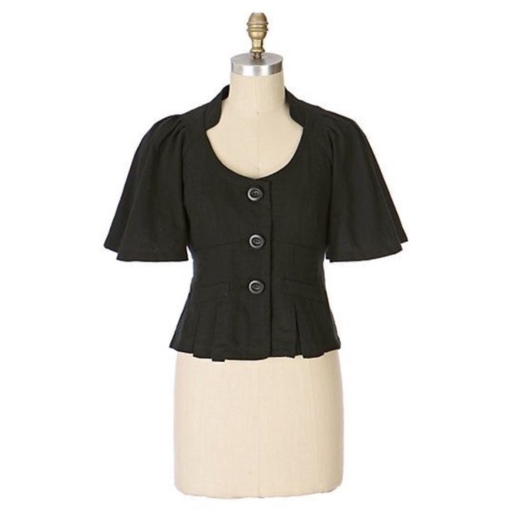 ANTHROPOLOGIE Elevenses Crescendo Cropped Jacket